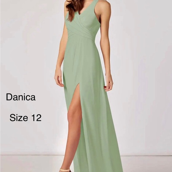 Four, NEW, Sage Green Bridesmaid dresses from Azazie. - Picture 5 of 10